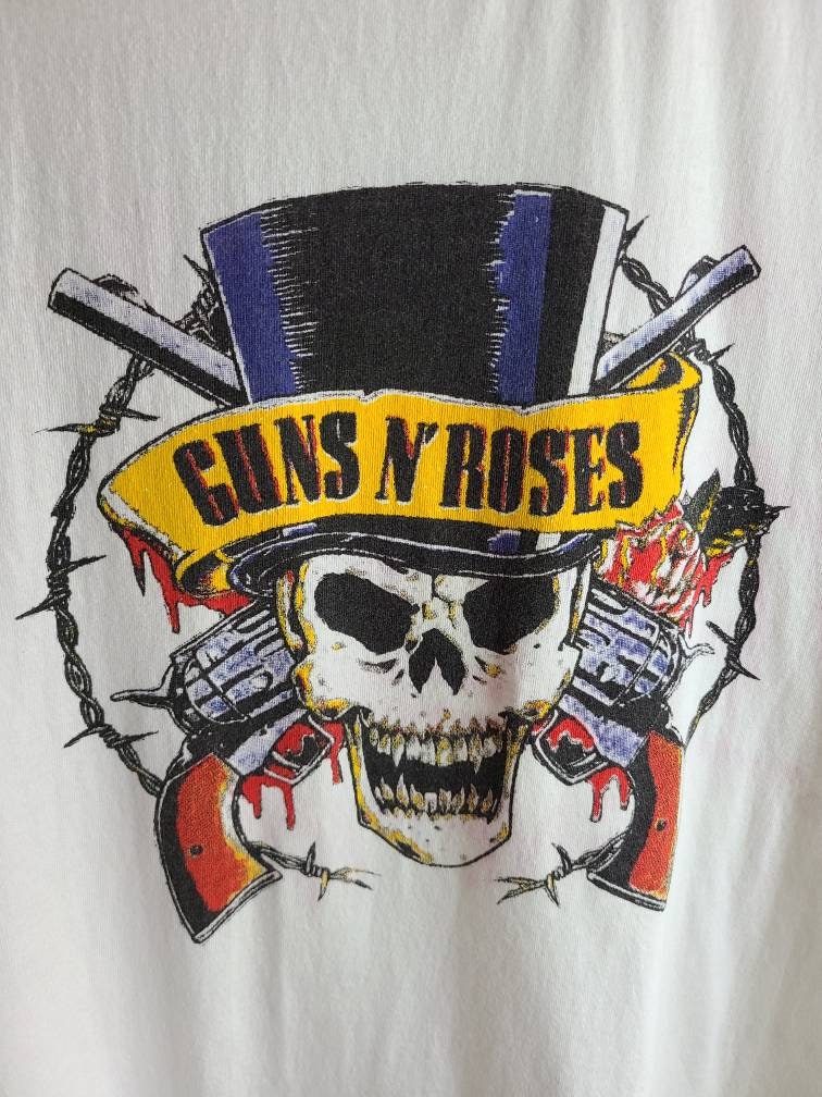 Guns N' Roses GNR Premium Cut and Sewn Retro Tee Shirt