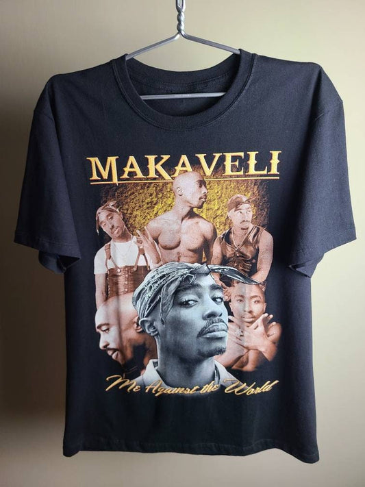 2Pac Tupac Shakur 90s Style Retro T Shirt Rap Tee