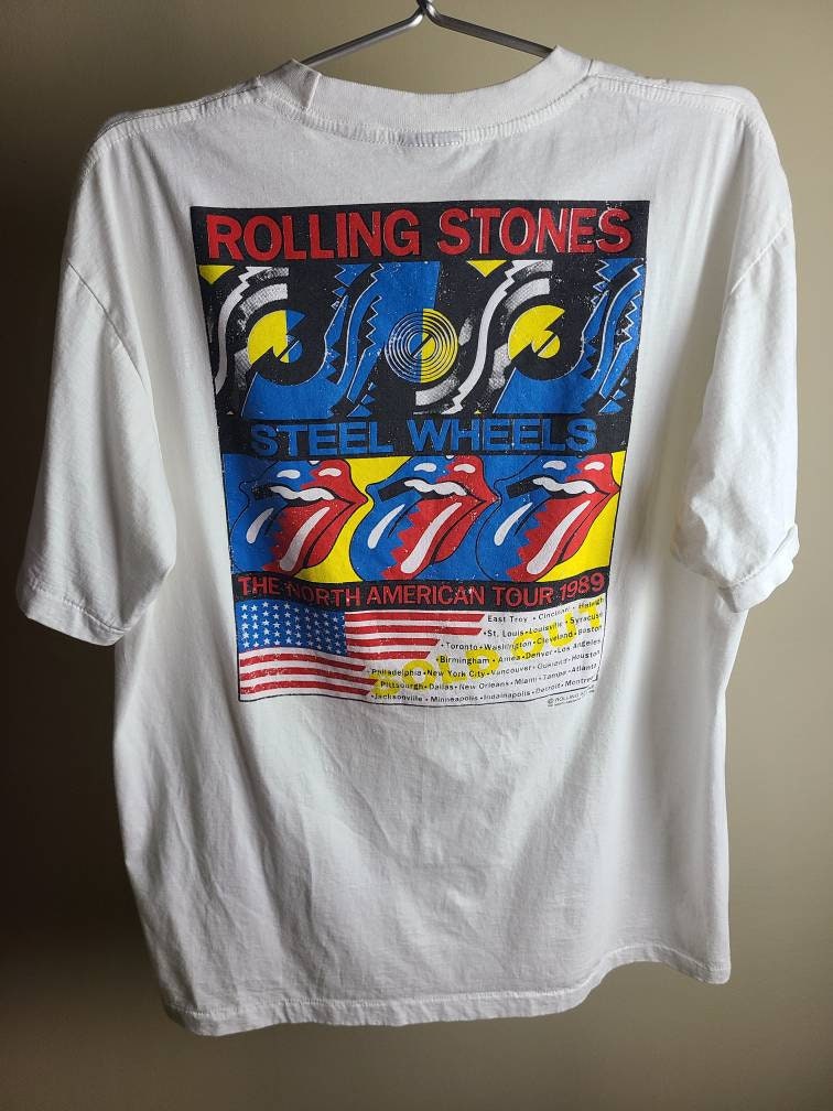 The Rolling Stones Steel Wheels Tee T Shirt Cut & Sewn