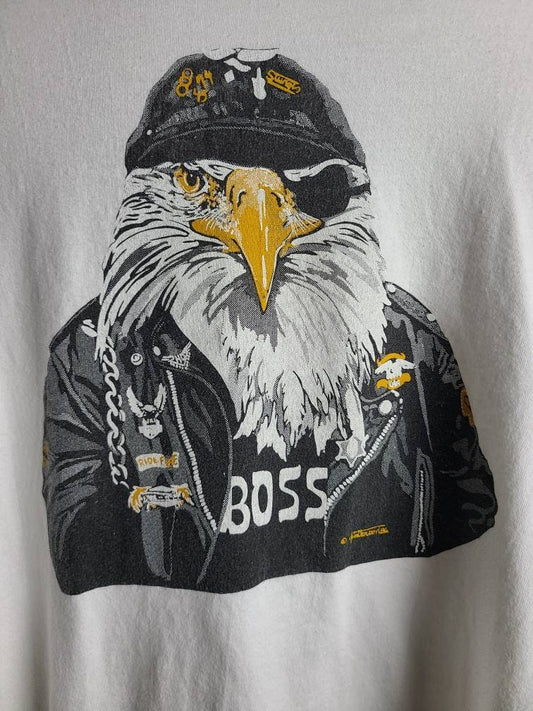 True Vintage VTG 90s Eagle Biker Long Sleeve T Tee Shirt XL