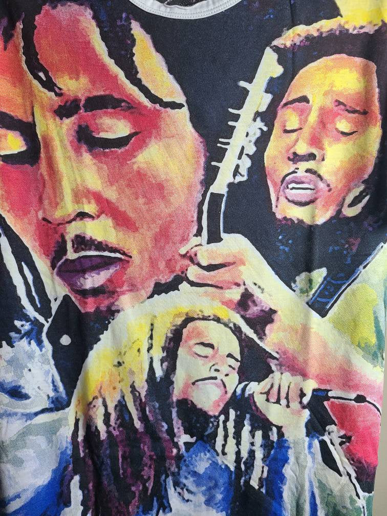 Bob Marley Super Soft All Over Print Tee T Shirt