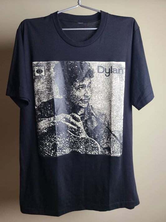 Young Bob Dylan CBS Retro Tee T Shirt