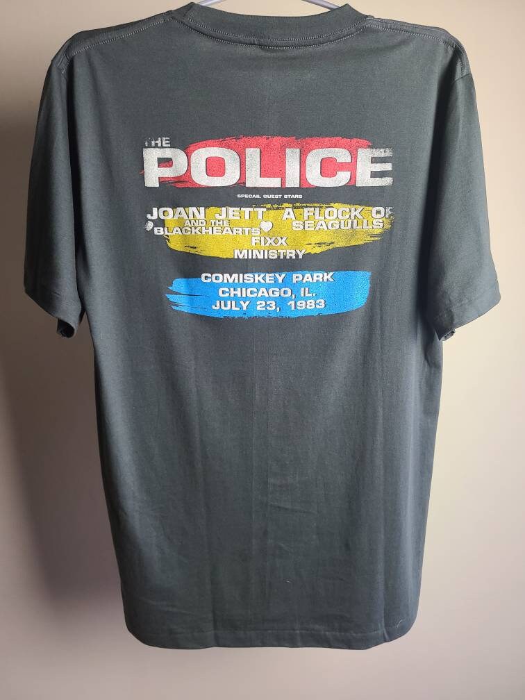 The Police Retro Tee T Shirt Faded Gray