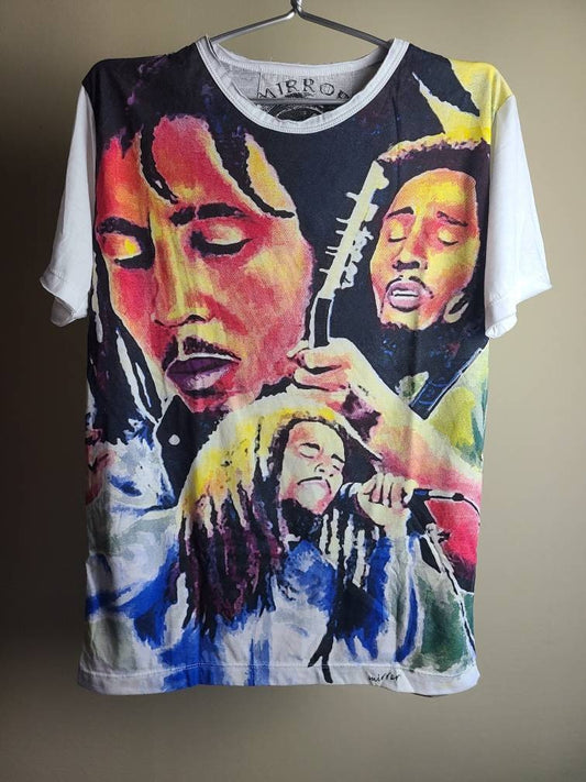 Bob Marley Super Soft All Over Print Tee T Shirt