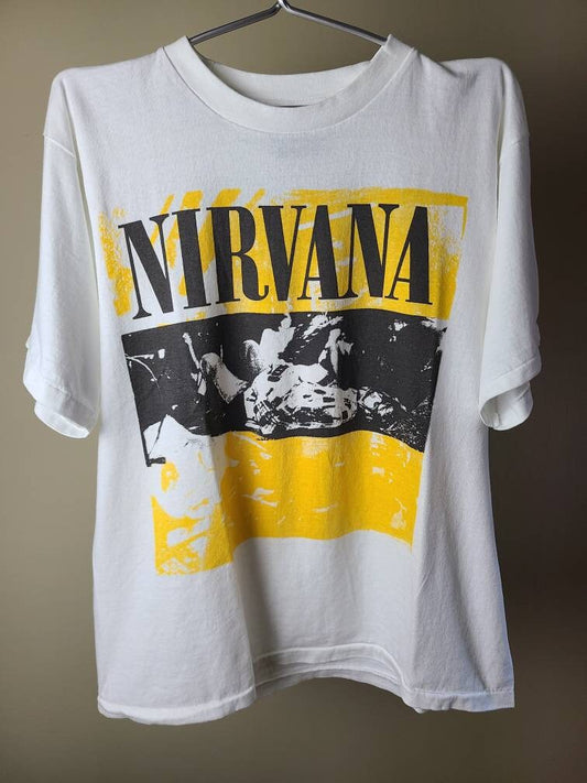 Nirvana Bleach Sub Pop Kurt Cobain T Shirt Cut and Sew