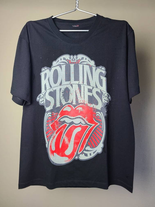 Rolling Stones Retro Tee T Shirt True Black