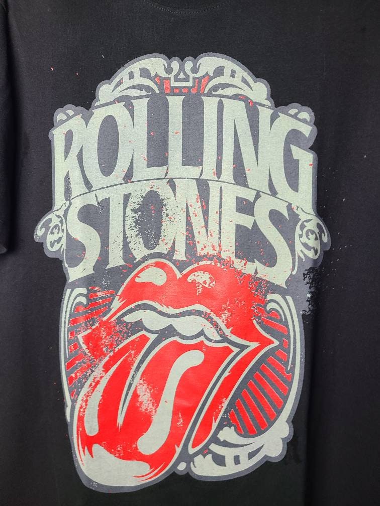 Rolling Stones Retro Tee T Shirt True Black