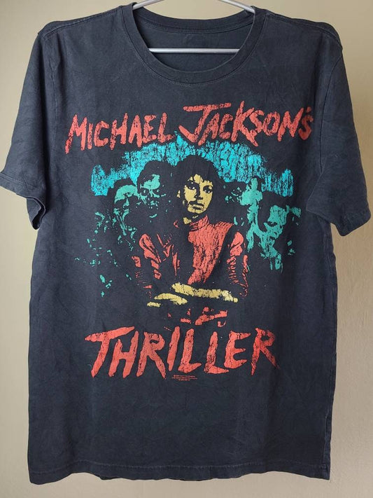 Michael Jackson Thriller Upcycled Retro Tee Enzyme Washed