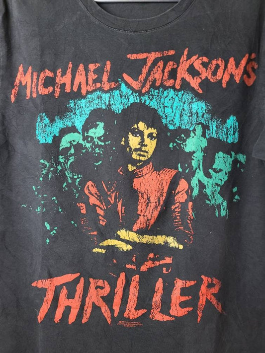 Michael Jackson Thriller Upcycled Retro Tee Enzyme Washed
