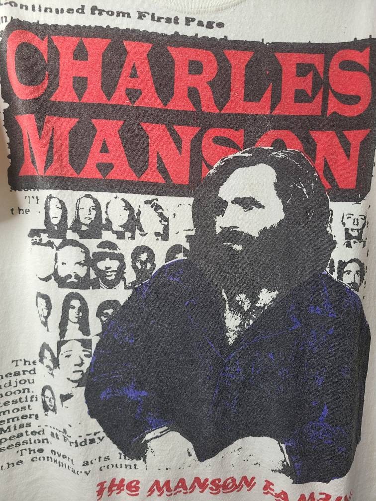 Charles Manson Upcycled Retro Tee