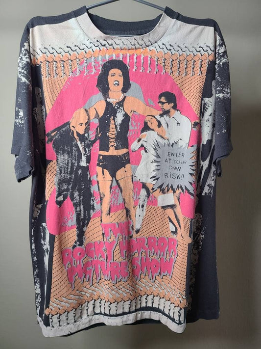Handprinted The Rocky Horror Picture Show Faded Cool Grey Tee