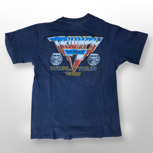 True Vintage VTG Triumph Thunder 7 World Tour 1985 Tee